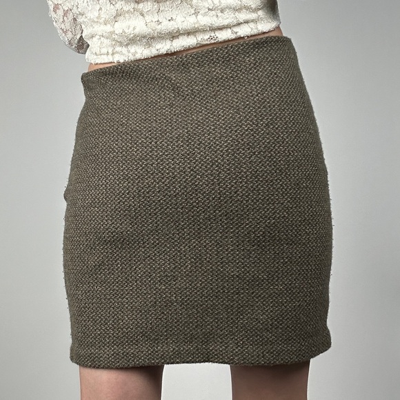 Ralph Lauren Black Label Green Tweed Knit Mini Skirt - Picture 3 of 10